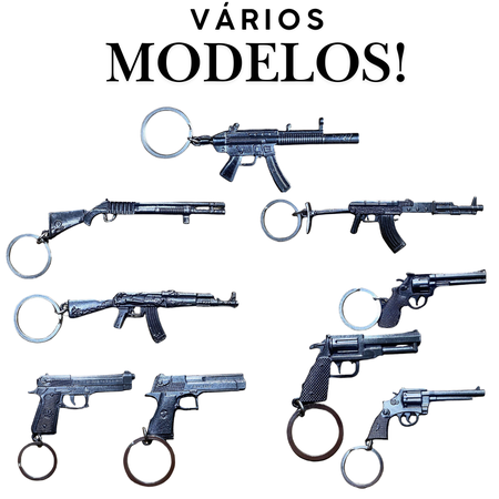 22 chaveiro de armas varios modelos