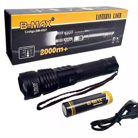 01 lanterna led laser super potente e compacta 2000m b max 8537