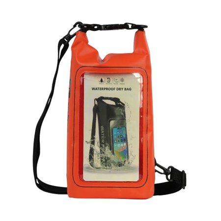 04 bolsa daily duffel resistena a agua com visor 2l para trilhas e atividades outdoor laranja laranja unico