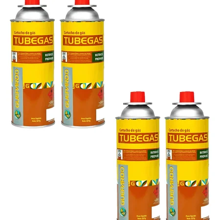 01 kit 4 refis de gas guepardo tube gas